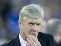 A pensive Arsene Wenger during the Premier League game between Everton and Arsenal on December 13, 2016