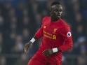 Sadio Mane in action during the Premier League game between Everton and Liverpool on December 19, 2016