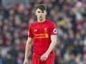 A terrified Ben Woodburn in action during the Premier League game between Liverpool and Burnley on March 12, 2017