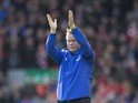 For some reason Ronald Koeman applauds after the Premier League game between Liverpool and Everton on April 1, 2017