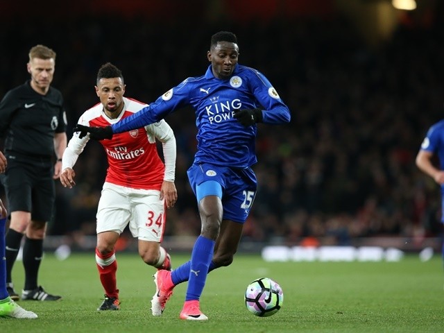 Leicester City's Wilfred Ndidi during the Premier League match against Arsenal on April 26, 2017