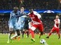 Tiemoue Bakayoko and Yaya Toure during the Champions League match between Manchester City and AS Monaco on February 21, 2017