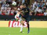 Thomas Lemar and Ben Davies during the Champions League match between AS Monaco and Tottenham Hotspur on September 14, 2016